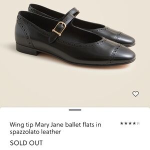 NIB J Crew Wingtip Mary Jane Flats